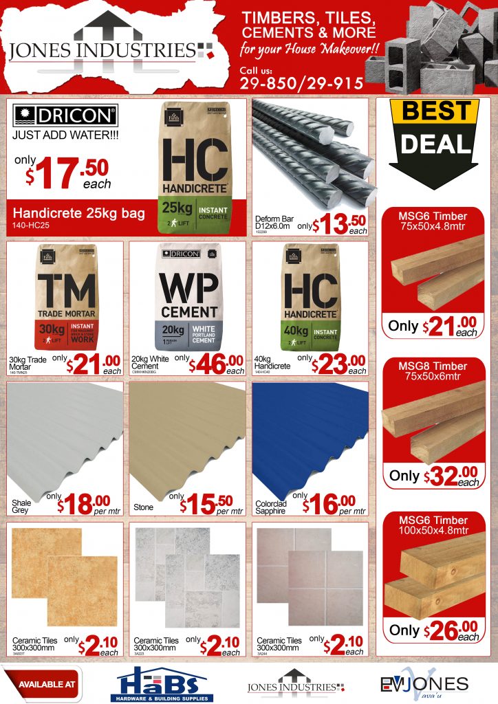 Online Catalogue Jones Industries Ltd. Tonga Hardware Store